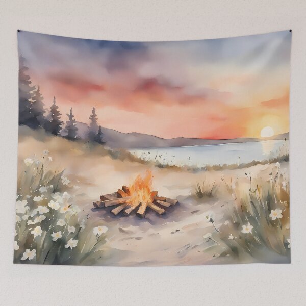 Item preview, Campfire on Lakeshore designed and sold by CalmnessbyChoice.