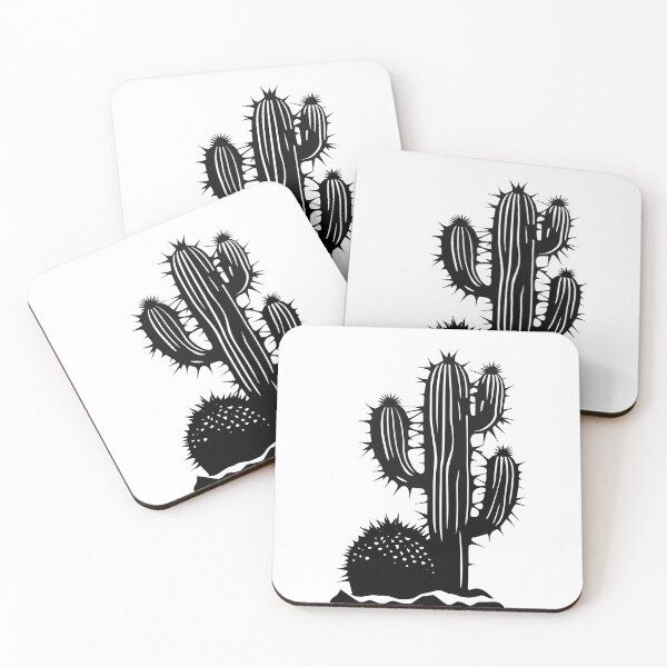Item preview, Desert Cactus Silhouette Art Print designed and sold by ShadowAndSlate.