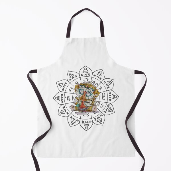 Item preview, Hanuman in Blissful Feast Mode – Thai Lucky Monkey God with Sacred Yantra designed and sold by JoynestStudioCo.