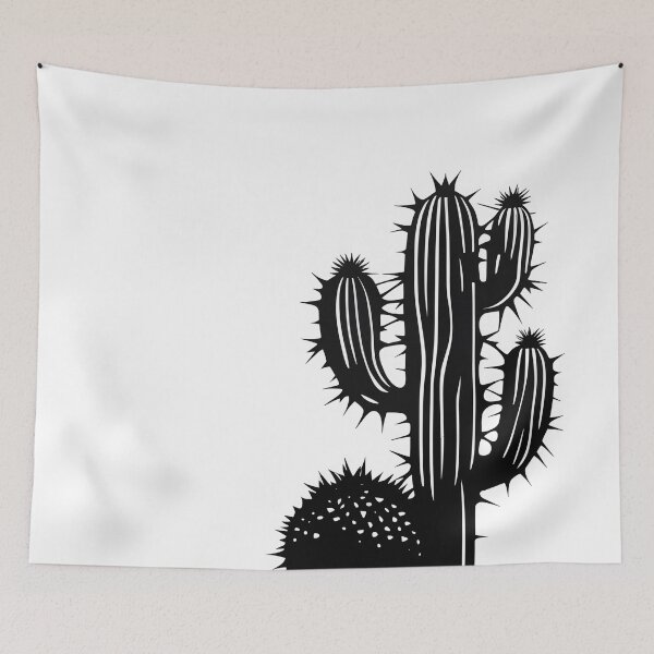 Item preview, Desert Cactus Silhouette Art Print designed and sold by ShadowAndSlate.