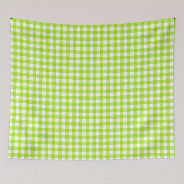 Artikelvorschau, Apfelgrünes und weißes Gingham entworfen und verkauft von Patternfluent.