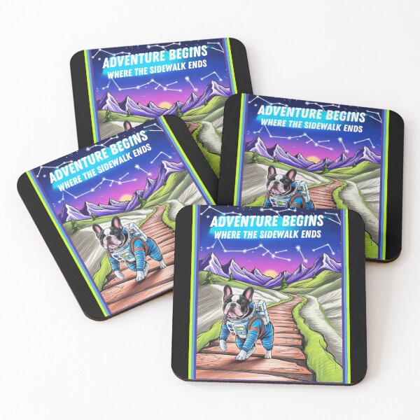 Item preview, Cosmic Bulldog Hiker – Retro Astronaut Adventure designed and sold by Design_Your_Day.