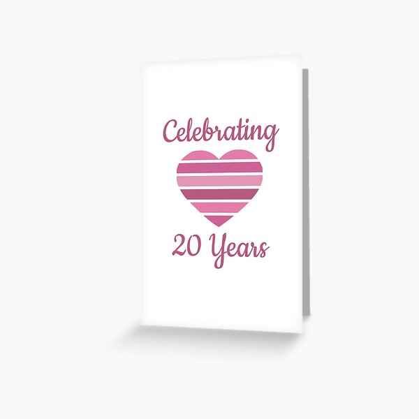 Item preview, Celebrating 20th Wedding Anniversary designed and sold by thepixelgarden.