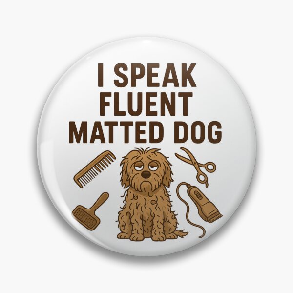 Item preview, "I Speak Fluent Matted Dog" - Funny Groomer Shirt designed and sold by SalonEsperanza.