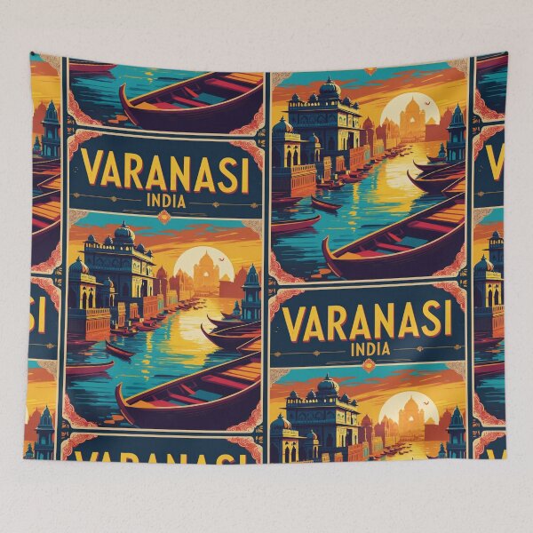 Item preview, Varanasi India Vintage Travel Tourism  designed and sold by TravelersGems.