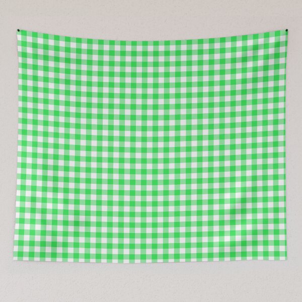 Item preview, Bright Green and White Gingham designed and sold by Patternfluent.