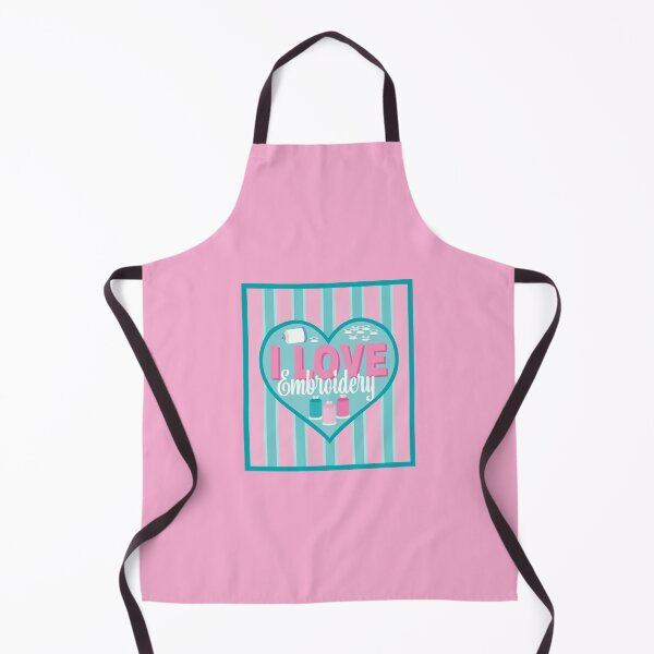 Item preview, Fabric Panels I Love Embroidery - PINK AND BLUE designed and sold by StellarFX.