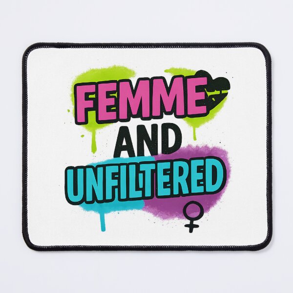 Item preview, Femme and Unfiltered – Bold Pride Typography designed and sold by Haus Of Sin.