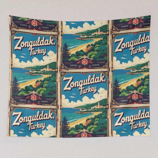 Item preview, Zonguldak Turkey Vintage Travel Tourism designed and sold by TravelersGems.