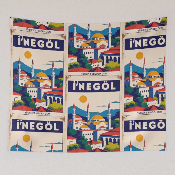 Item preview, Inegol Turkey Vintage Travel Tourism designed and sold by TravelersGems.