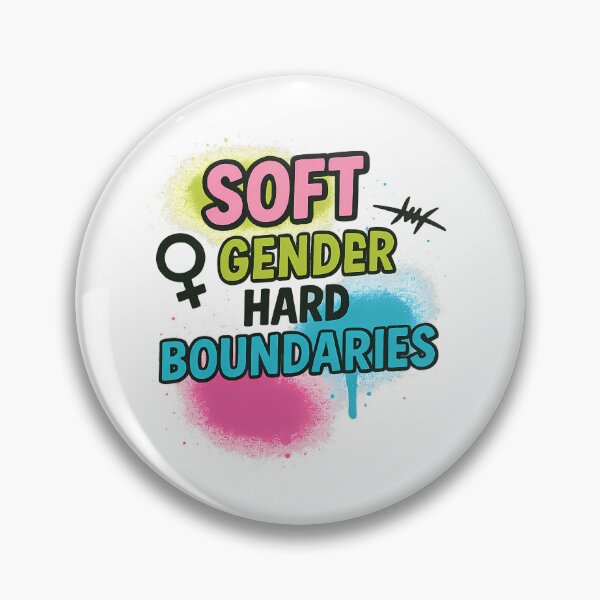 Item preview, Soft Gender, Hard Boundaries – Bold Pride Quote designed and sold by Haus Of Sin.