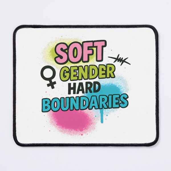 Item preview, Soft Gender, Hard Boundaries – Bold Pride Quote designed and sold by Haus Of Sin.