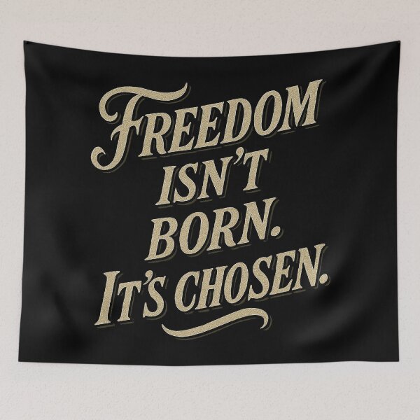 Item preview, Andor Quote - Freedom Is Chosen Typography Art designed and sold by zzz888.