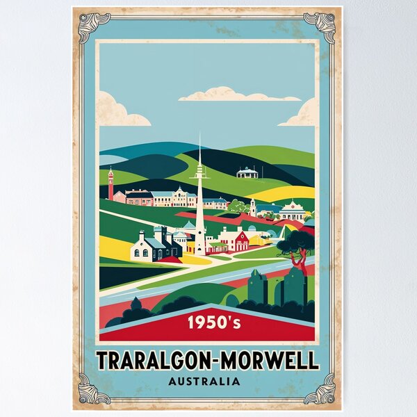 Item preview, Traralgon Morwell Australia Vintage Travel Tourism designed and sold by TravelersGems.