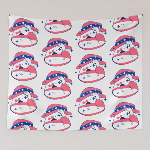 Item preview, USA Star  Whimsical Celebration Joyful Festive Characters Colorful designed and sold by ART ATTACK ZONE.