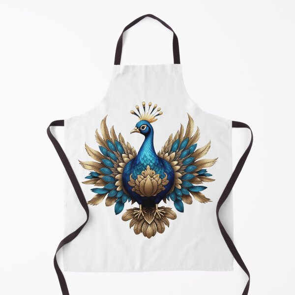 Item preview, GOLDEN BLUE PEACOCK (WHITE) designed and sold by Marlon Oseguera.