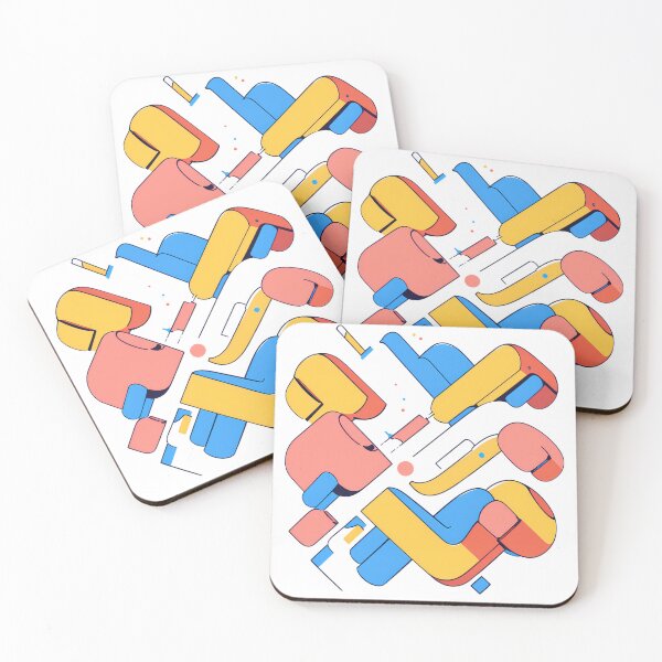 Item preview, Geometric Design Whimsical Celebration Joyful Festive Characters Colorful designed and sold by ART ATTACK ZONE.
