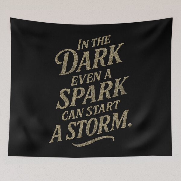 Item preview, Andor Quote - Spark Can Start A Storm Typography designed and sold by zzz888.