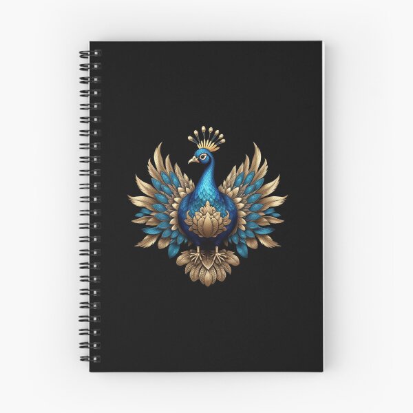 Item preview, GOLDEN BLUE PEACOCK (BLACK) designed and sold by Marlon Oseguera.