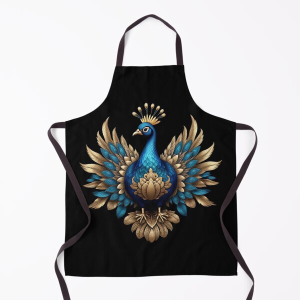 Item preview, GOLDEN BLUE PEACOCK (BLACK) designed and sold by Marlon Oseguera.