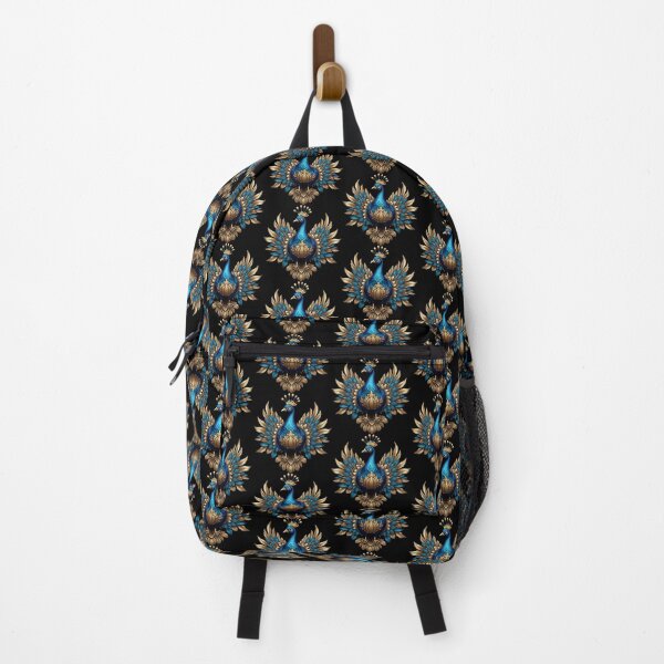 Item preview, GOLDEN BLUE PEACOCK (BLACK) designed and sold by Marlon Oseguera.