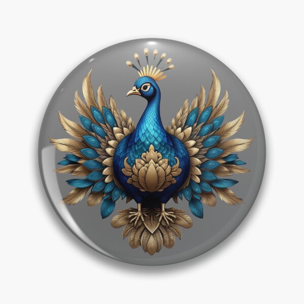 Item preview, GOLDEN BLUE PEACOCK (#808080) designed and sold by Marlon Oseguera.