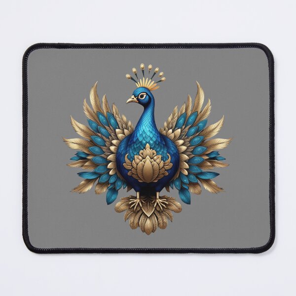Item preview, GOLDEN BLUE PEACOCK (#808080) designed and sold by Marlon Oseguera.