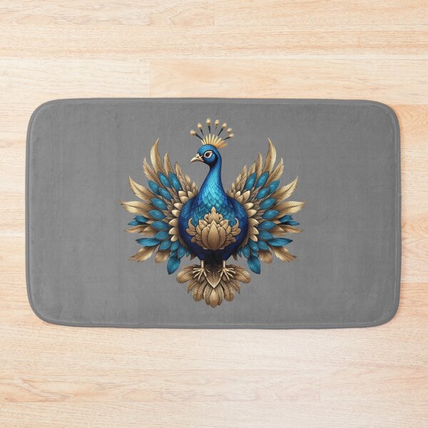 Item preview, GOLDEN BLUE PEACOCK (#808080) designed and sold by Marlon Oseguera.