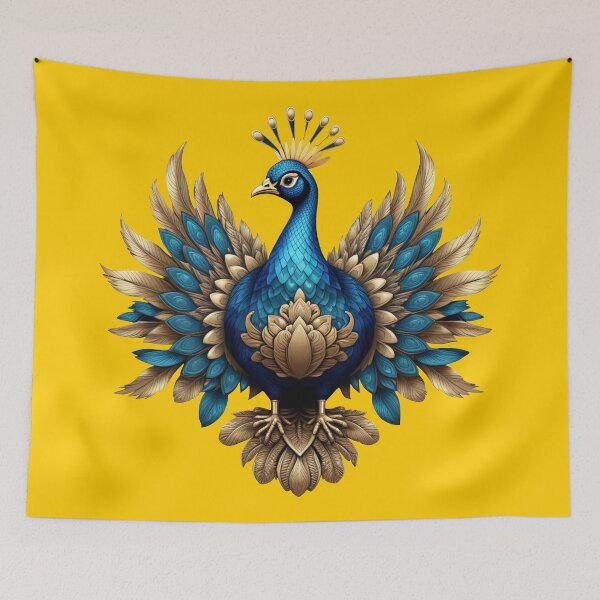 Item preview, GOLDEN BLUE PEACOCK (#FFCC00) designed and sold by Marlon Oseguera.