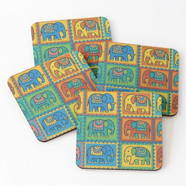 Item preview, Colorful elephant pattern art designed and sold by Sigtrix.