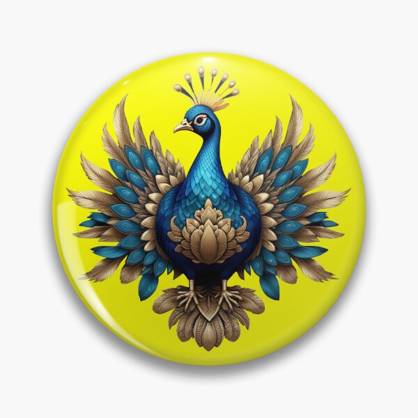 Item preview, GOLDEN BLUE PEACOCK (#FFFF00) designed and sold by Marlon Oseguera.