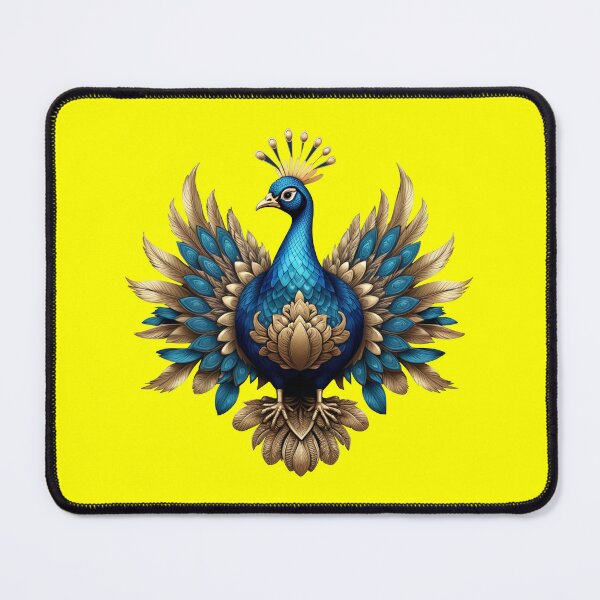 Item preview, GOLDEN BLUE PEACOCK (#FFFF00) designed and sold by Marlon Oseguera.