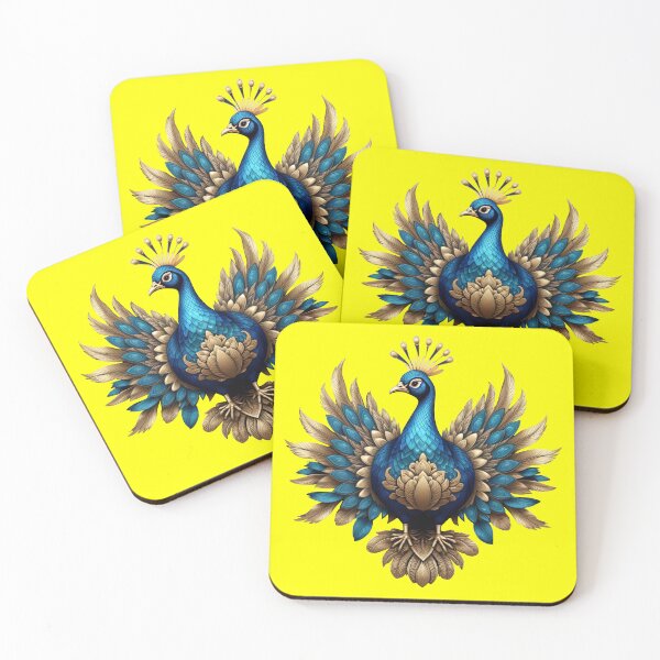 Item preview, GOLDEN BLUE PEACOCK (#FFFF00) designed and sold by Marlon Oseguera.