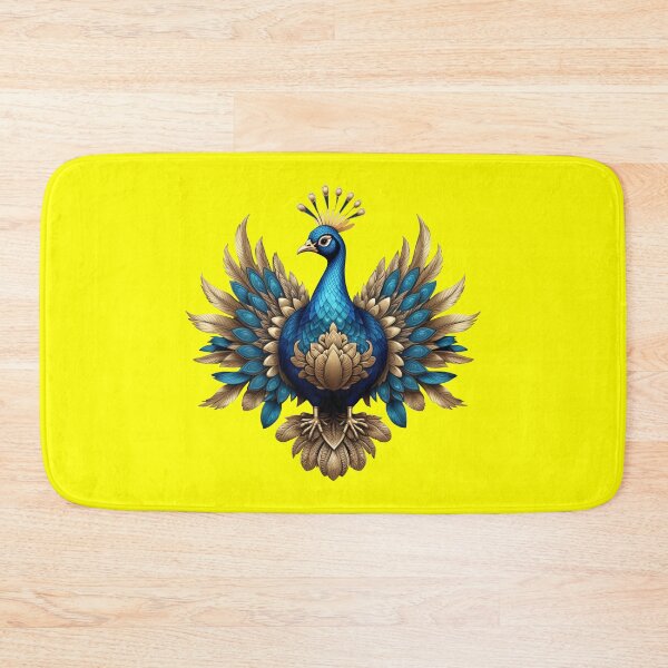 Item preview, GOLDEN BLUE PEACOCK (#FFFF00) designed and sold by Marlon Oseguera.