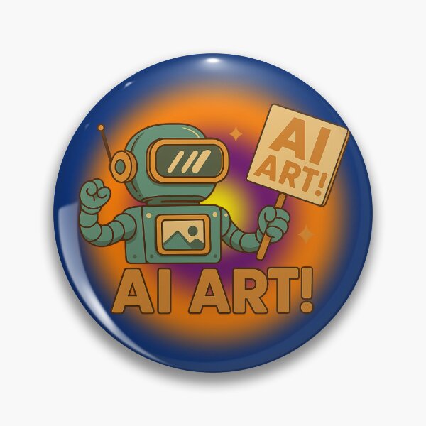 Item preview, AI Art Retro Robot Protest for 2025 Creators designed and sold by memememescat.