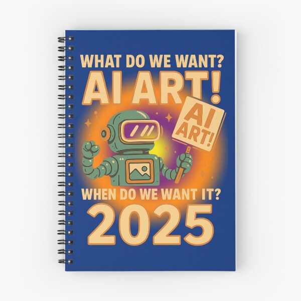 Item preview, AI Art Retro Robot Protest for 2025 Creators designed and sold by memememescat.