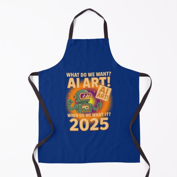 Item preview, AI Art Retro Robot Protest for 2025 Creators designed and sold by memememescat.