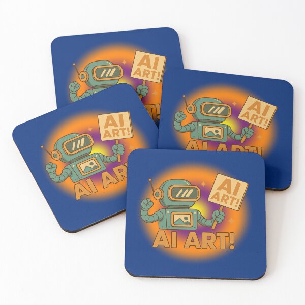 Item preview, AI Art Retro Robot Protest for 2025 Creators designed and sold by memememescat.