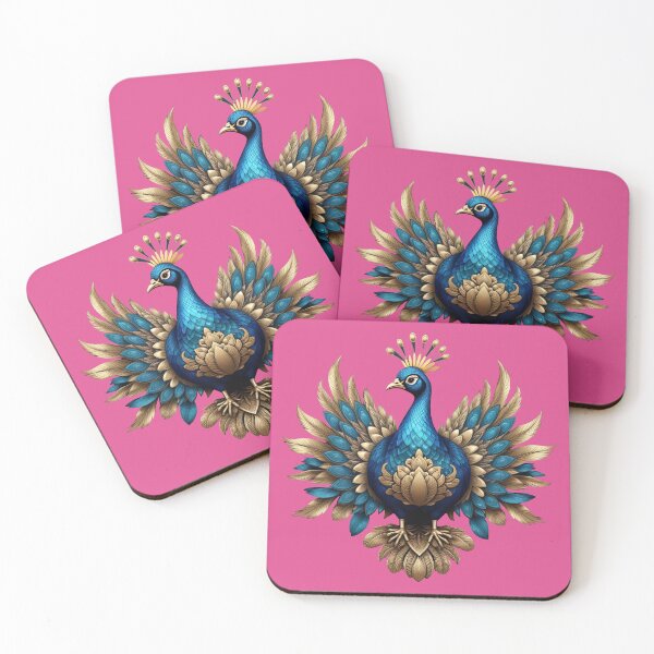 Item preview, GOLDEN BLUE PEACOCK (#E14F90) designed and sold by Marlon Oseguera.