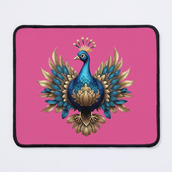 Item preview, GOLDEN BLUE PEACOCK (#E14F90) designed and sold by Marlon Oseguera.