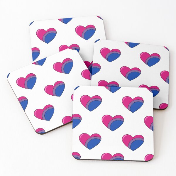 Item preview, Bi Pride Flag Love Hearts designed and sold by Elatedowl.