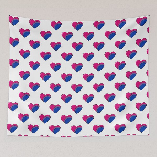 Item preview, Bi Pride Flag Love Hearts designed and sold by Elatedowl.