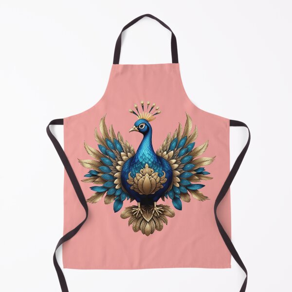 Item preview, GOLDEN BLUE PEACOCK (#F7A4A0) designed and sold by Marlon Oseguera.
