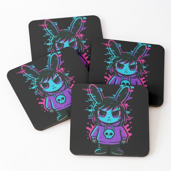 Item preview, Glitch Bunny Kid – Vaporwave Hoodie Character – Emo Neon Glitchcore Art designed and sold by VIBE CRAFT STUDIO.