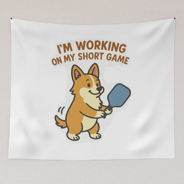 Item preview, Corgi Pickleball Lovers! - I'm Working on my Short Game designed and sold by LifeStingz.