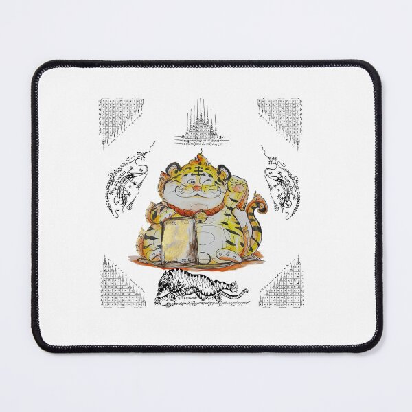 Item preview, Lucky Waving Tiger with Golden Yantra – Mu-Te-Lu Wealth Charm designed and sold by JoynestStudioCo.
