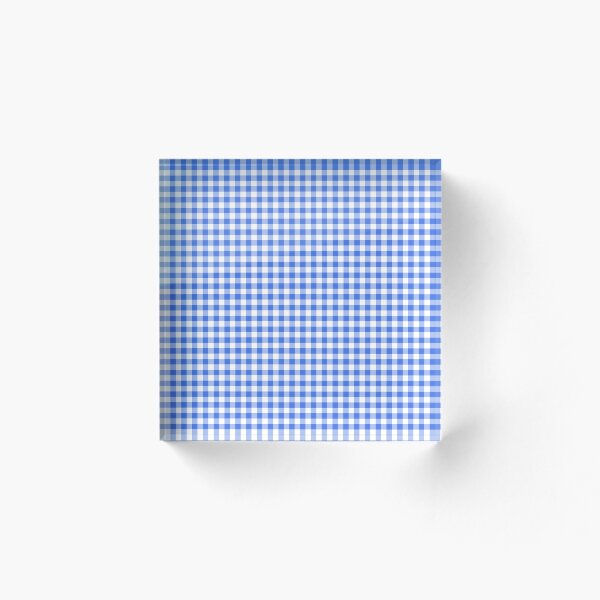 Aperçu de l'œuvre Vichy bleu et blanc classique créée et vendue par Patternfluent.