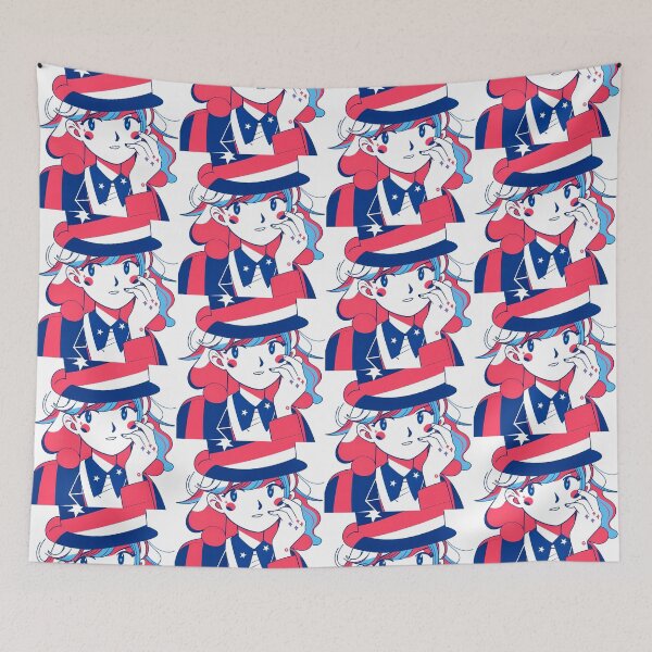 Item preview, Woman American Whimsical Celebration Joyful Festive Characters Colorful designed and sold by ART ATTACK ZONE.