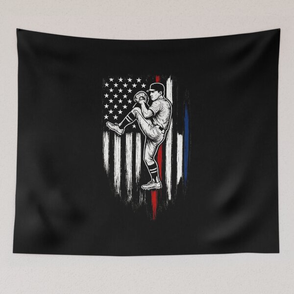 Item preview, Baseball American Flag Pitcher USA Pitching 4th Of July Gift designed and sold by MOHITSALVI.