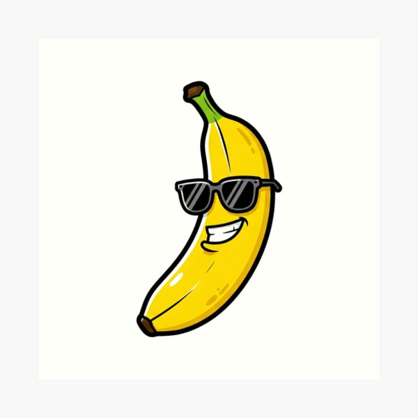 Item preview, Cool & Happy Cartoon Banana designed and sold by Cloud-Riders.